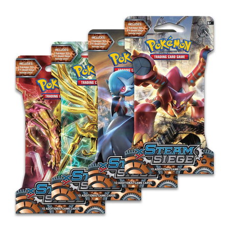 Steam Siege Sleeved Booster Pack Art Bundle [Set of 4] - XY - Steam Siege Pokémon trading card