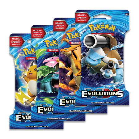Evolutions Sleeved Booster Pack Art Bundle [Set of 4] - XY - Evolutions Pokémon trading card