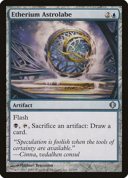 Etherium Astrolabe trading card from Shards of Alara Etherium Astrolabe - Shards of Alara Magic: The Gathering trading card