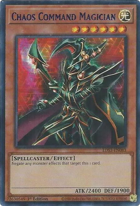 Chaos Command Magician (Blue) trading card from Legendary Duelists: Season 3 Chaos Command Magician (Blue) - Legendary Duelists: Season 3 YuGiOh trading card