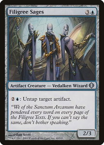 Filigree Sages - Shards of Alara (ALA) #44 - Uncommon Magic: The Gathering Trading Card