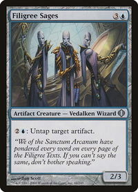 Filigree Sages - Shards of Alara (ALA) #44 - Uncommon Magic: The Gathering Trading Card
