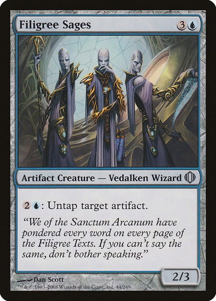 Filigree Sages - Shards of Alara Magic: The Gathering trading card