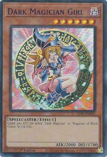 Dark Magician Girl (Blue) trading card from Legendary Duelists: Season 3 Dark Magician Girl (Blue) - Legendary Duelists: Season 3 YuGiOh trading card