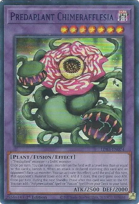 Predaplant Chimerafflesia (Blue) trading card from Legendary Duelists: Season 3 Predaplant Chimerafflesia (Blue) - Legendary Duelists: Season 3 YuGiOh trading card