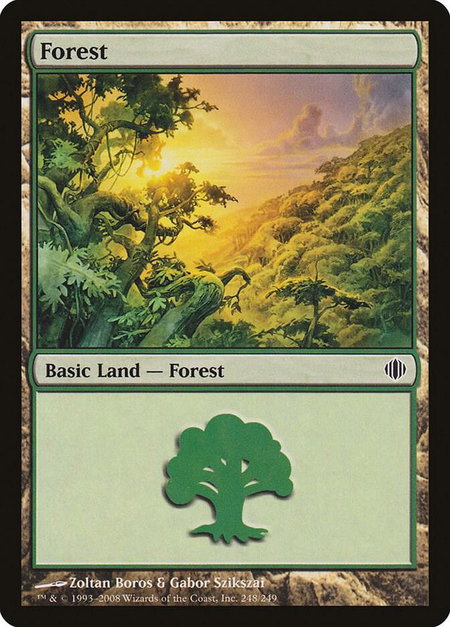 Forest (248) - Shards of Alara Magic: The Gathering trading card