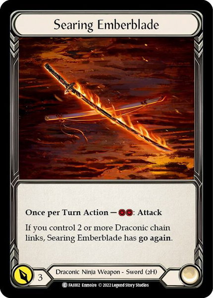 Searing Emberblade - Blitz Deck: Uprising - Fai Flesh and Blood trading card