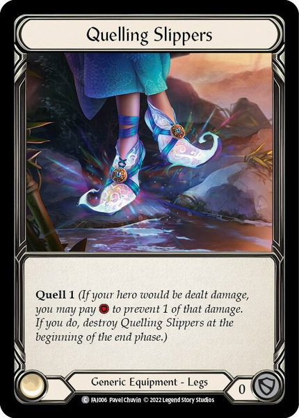Quelling Slippers - Blitz Deck: Uprising - Fai Flesh and Blood trading card