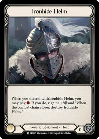 Ironhide Helm - Blitz Deck: Uprising - Dromai (DRO) #DRO005 - Common Flesh and Blood Trading Card