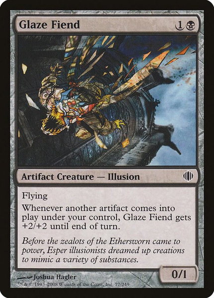 Glaze Fiend trading card from Shards of Alara Glaze Fiend - Shards of Alara Magic: The Gathering trading card