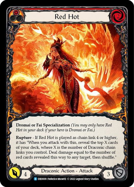 Red Hot - Blitz Deck: Uprising - Dromai Flesh and Blood trading card