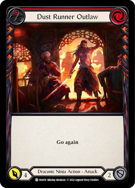 Dust Runner Outlaw (Red) - Blitz Deck: Uprising - Fai Flesh and Blood trading card