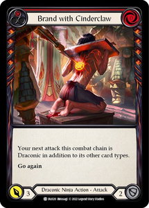 Brand with Cinderclaw (Red) - Blitz Deck: Uprising - Fai (FAI) #FAI020 - Common Flesh and Blood Trading Card