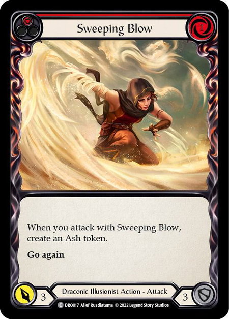 Sweeping Blow (Red) trading card from Blitz Deck: Uprising - Dromai Sweeping Blow (Red) - Blitz Deck: Uprising - Dromai Flesh and Blood trading card