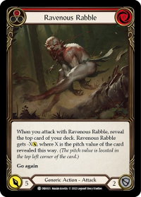 Ravenous Rabble - Blitz Deck: Uprising - Dromai (DRO) #DRO021 - Common Flesh and Blood Trading Card