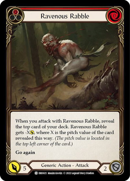Ravenous Rabble - Blitz Deck: Uprising - Dromai Flesh and Blood trading card