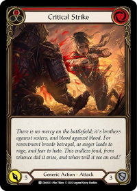 Critical Strike - Blitz Deck: Uprising - Dromai (DRO) #DRO023 - Common Flesh and Blood Trading Card