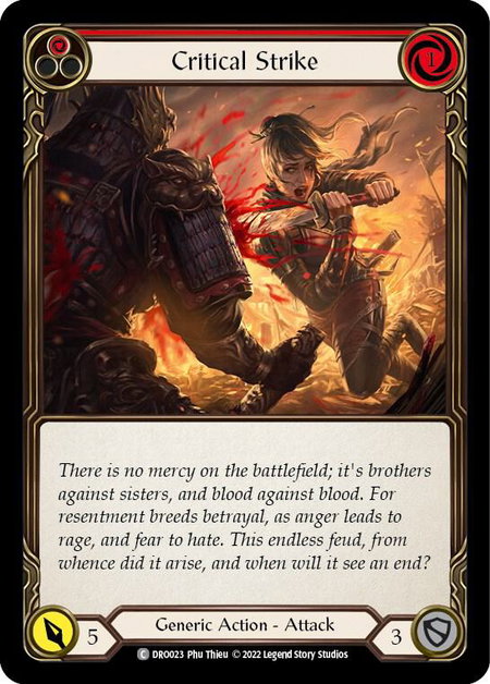 Critical Strike - Blitz Deck: Uprising - Dromai Flesh and Blood trading card
