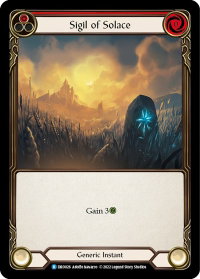 Sigil of Solace - Blitz Deck: Uprising - Dromai (DRO) #DRO026 - Rare Flesh and Blood Trading Card