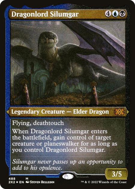 Dragonlord Silumgar (Foil Etched) - Double Masters 2022 Magic: The Gathering trading card
