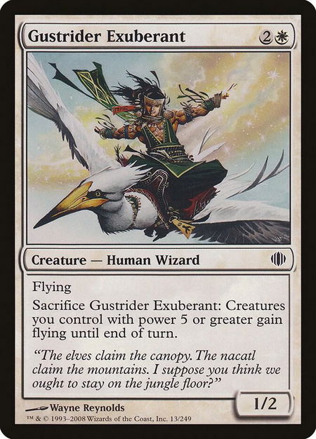 Gustrider Exuberant - Shards of Alara Magic: The Gathering trading card