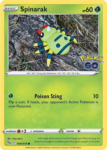 Spinarak - Pokemon GO (PGO) #006/078 - Common Pokémon Trading Card