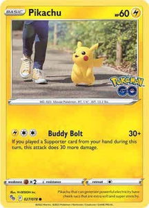 Pikachu (27) - Pokemon GO (PGO) #027/078 - Common Pokémon Trading Card