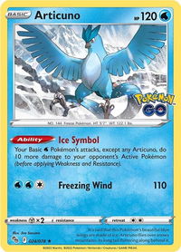 Articuno - Pokemon GO (PGO) #024/078 - Holo Rare Pokémon Trading Card