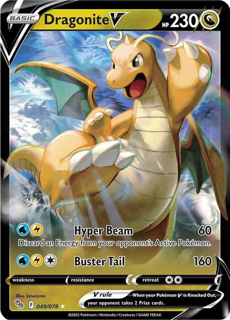 Dragonite V - Pokemon GO Pokémon trading card