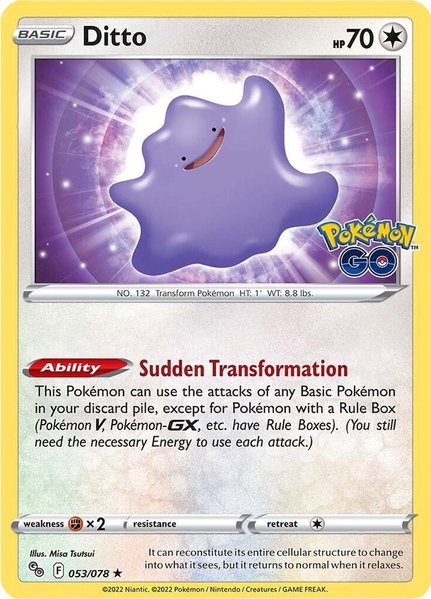 Ditto - Pokemon GO Pokémon trading card