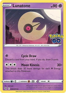 Lunatone - Pokemon GO (PGO) #034/078 - Uncommon Pokémon Trading Card