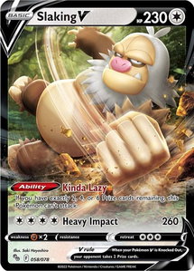 Slaking V - Pokemon GO (PGO) #058/078 - Ultra Rare Pokémon Trading Card