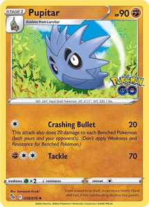 Pupitar - Pokemon GO (PGO) #038/078 - Uncommon Pokémon Trading Card