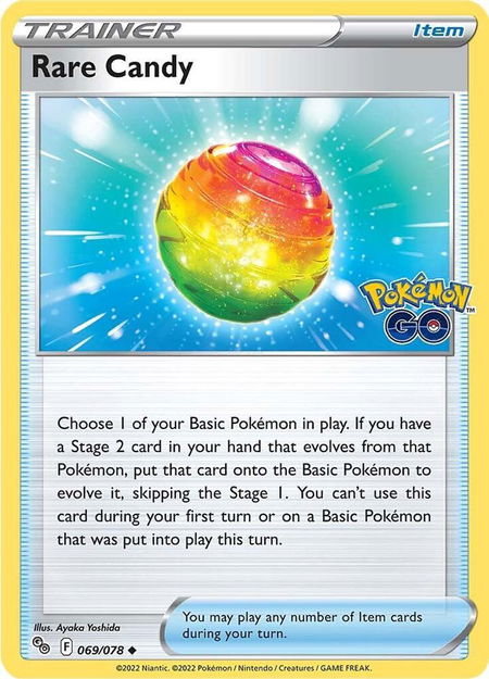Rare Candy - Pokemon GO Pokémon trading card