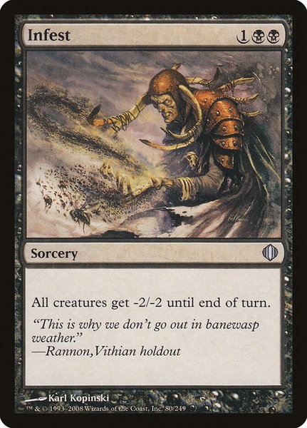 Infest trading card from Shards of Alara Infest - Shards of Alara Magic: The Gathering trading card