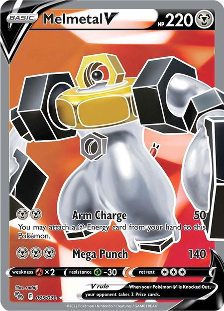 Melmetal V (Full Art) trading card from Pokemon GO Melmetal V (Full Art) - Pokemon GO Pokémon trading card