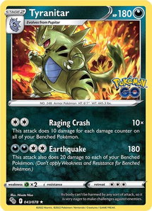 Tyranitar - Pokemon GO (PGO) #043/078 - Holo Rare Pokémon Trading Card
