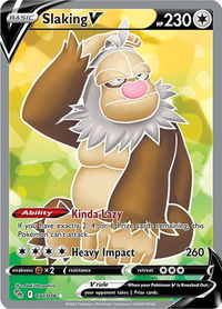 Slaking V (Full Art) - Pokemon GO (PGO) #077/078 - Ultra Rare Pokémon Trading Card