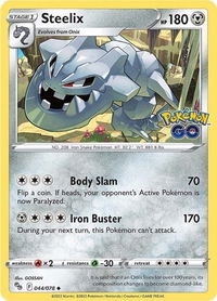 Steelix - Pokemon GO (PGO) #044/078 - Uncommon Pokémon Trading Card