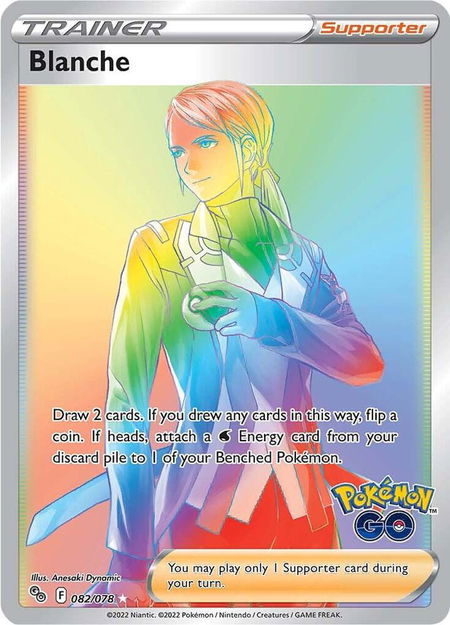 Blanche (Secret) trading card from Pokemon GO Blanche (Secret) - Pokemon GO Pokémon trading card