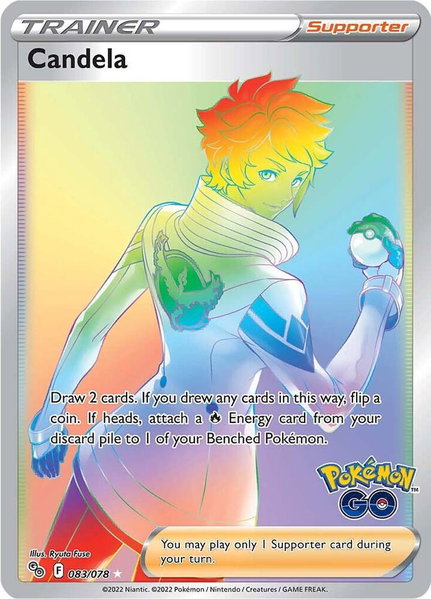 Candela (Secret) trading card from Pokemon GO Candela (Secret) - Pokemon GO Pokémon trading card