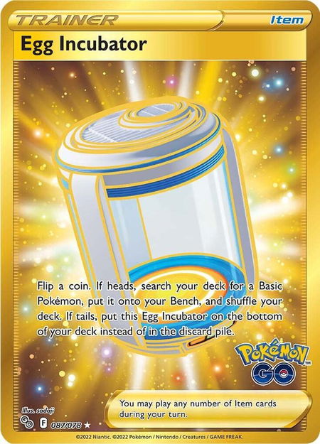Egg Incubator (Secret) trading card from Pokemon GO Egg Incubator (Secret) - Pokemon GO Pokémon trading card