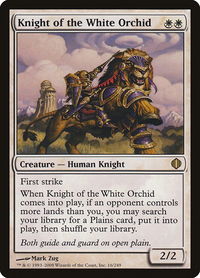 Knight of the White Orchid - Shards of Alara (ALA) #16 - Rare Magic: The Gathering Trading Card