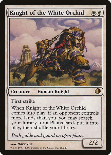 Knight of the White Orchid - Shards of Alara Magic: The Gathering trading card