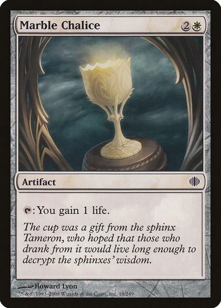 Marble Chalice - Shards of Alara Magic: The Gathering trading card