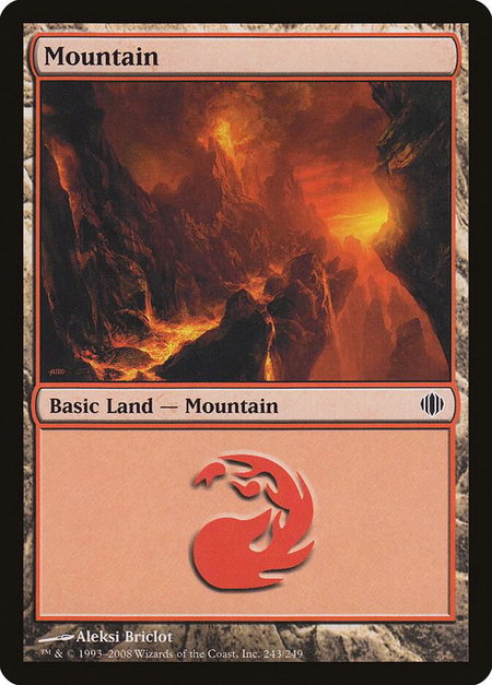 Mountain (243) - Shards of Alara Magic: The Gathering trading card