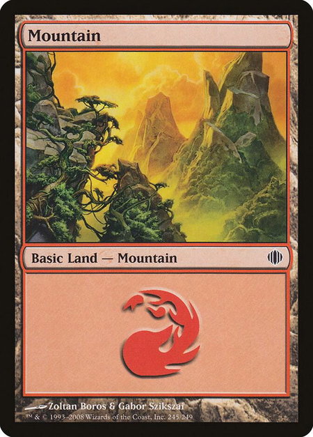 Mountain (245) - Shards of Alara Magic: The Gathering trading card
