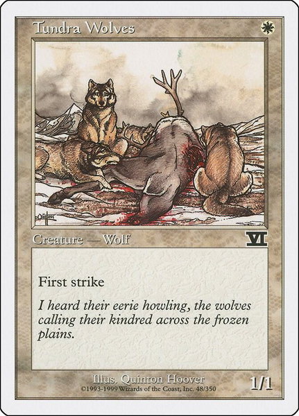 Tundra Wolves trading card from Classic Sixth Edition Tundra Wolves - Classic Sixth Edition Magic: The Gathering trading card