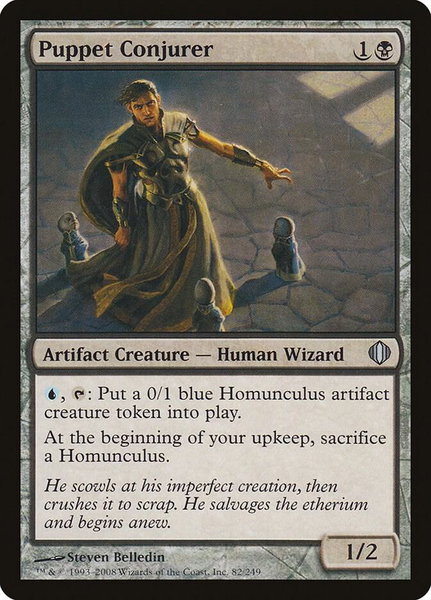 Puppet Conjurer trading card from Shards of Alara Puppet Conjurer - Shards of Alara Magic: The Gathering trading card