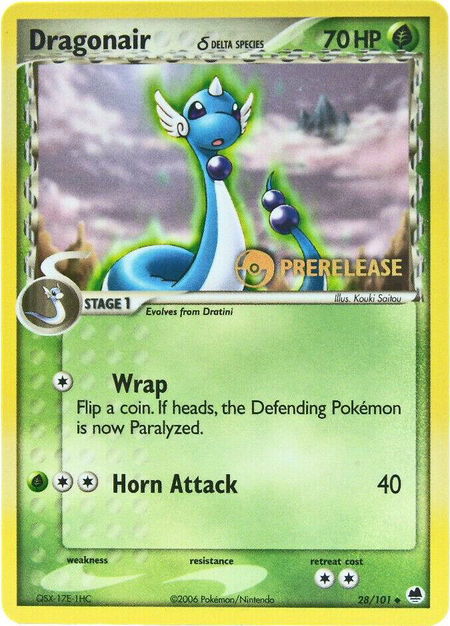 Dragonair (Delta Species) - 28/101 (Prerelease) - Nintendo Promos Pokémon trading card